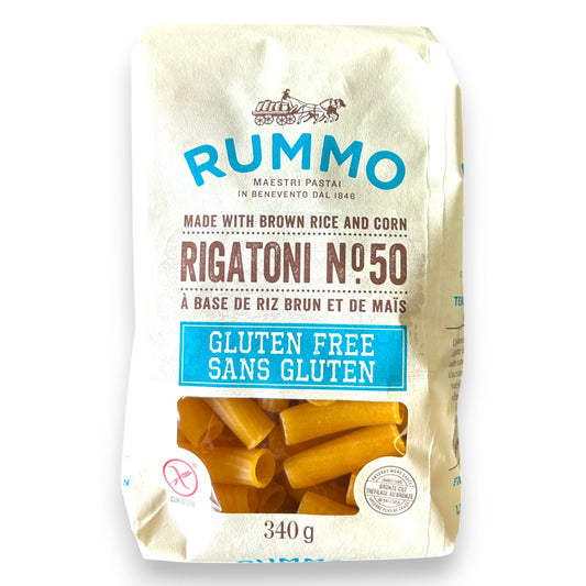 Pâte - Rigatoni No. 50 sans gluten à base de riz brun (approx. 340g) - Rummo